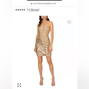 Brand new liv foster gold disco dress halter